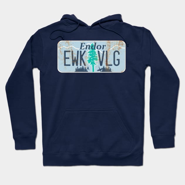 Endor License Plate Hoodie by Meat Beat